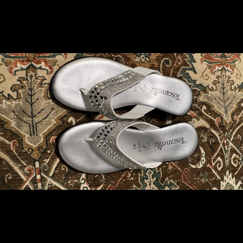 Toscanella Rhinestone Slip-on Sandals